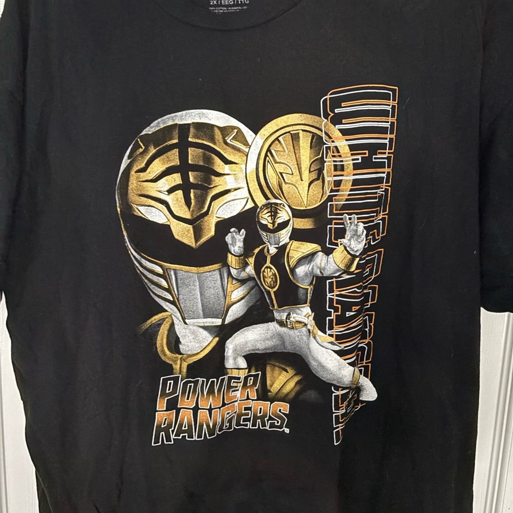 Power Rangers Black and Gold Graphic T-Shirt